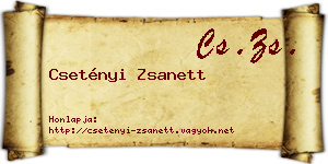 Csetényi Zsanett névjegykártya